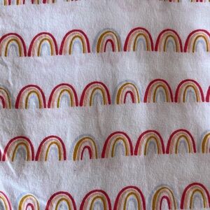 Set of 2 Rainbow Pattern Bedding Flat Sheets and Pillowcases